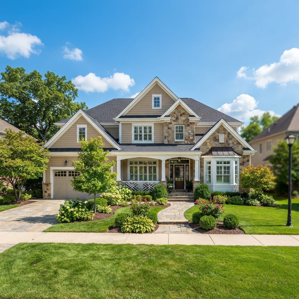 The same home during the day with the lighting channel completely hidden along the trim